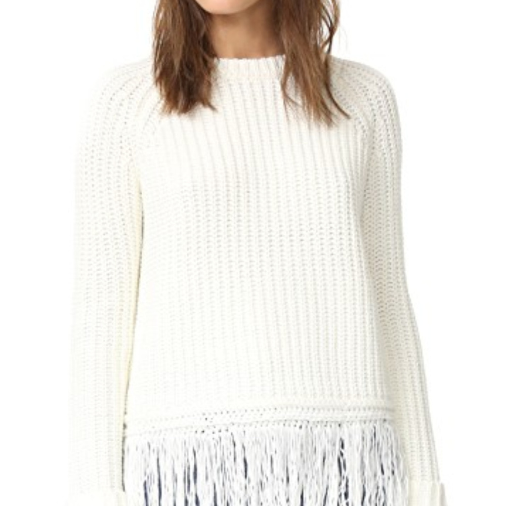 Moon River Fringed Hem Sweater